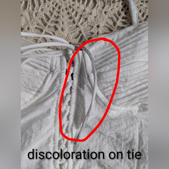 FOREVER 21 - White Lace-Up Spaghetti Strap Crop Top With Lace Detail Size M - Picture 10 of 12